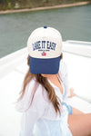 Lake it Easy - Navy Vintage Trucker Hat - B.You Boutique & Boji Balloon Bar