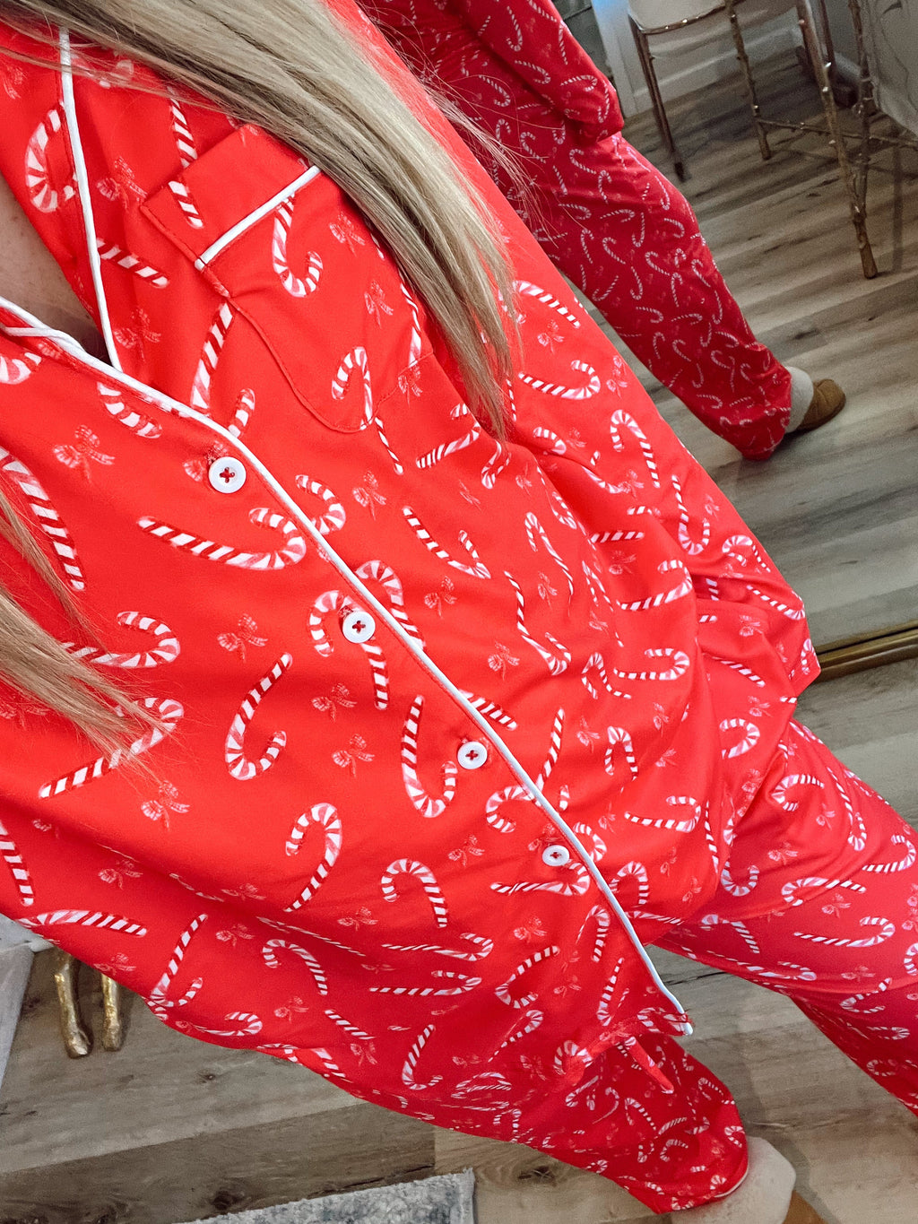 Buttery Soft Bamboo Candy Cane Christmas Pajama Set