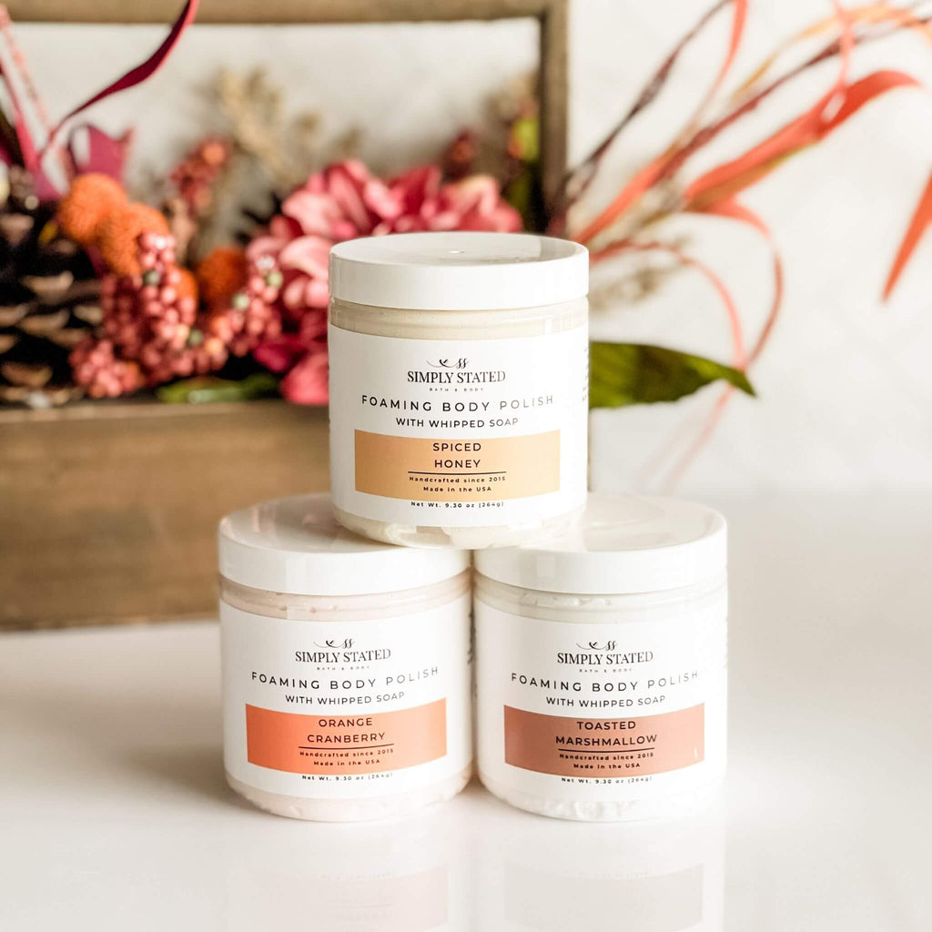 Fall Foaming Body Polish – Limited Edition Exfoliating Sugar Scrub - B.You Boutique & Boji Balloon Bar