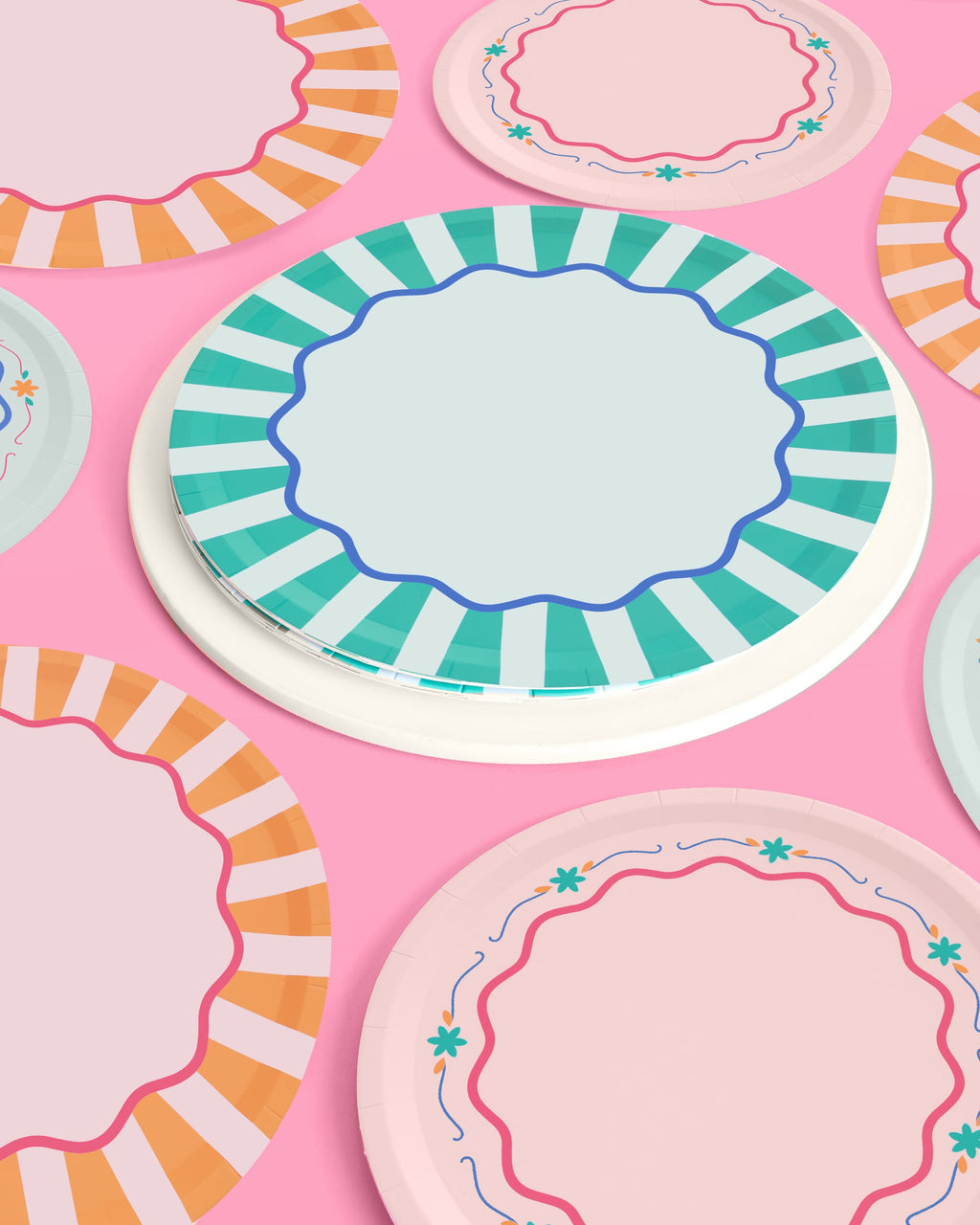 Italian Summer Duo - 32 plates + 24 napkins - B.You Boutique & Boji Balloon Bar