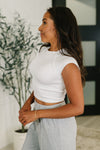 Halfway to Heaven Cropped Top in White