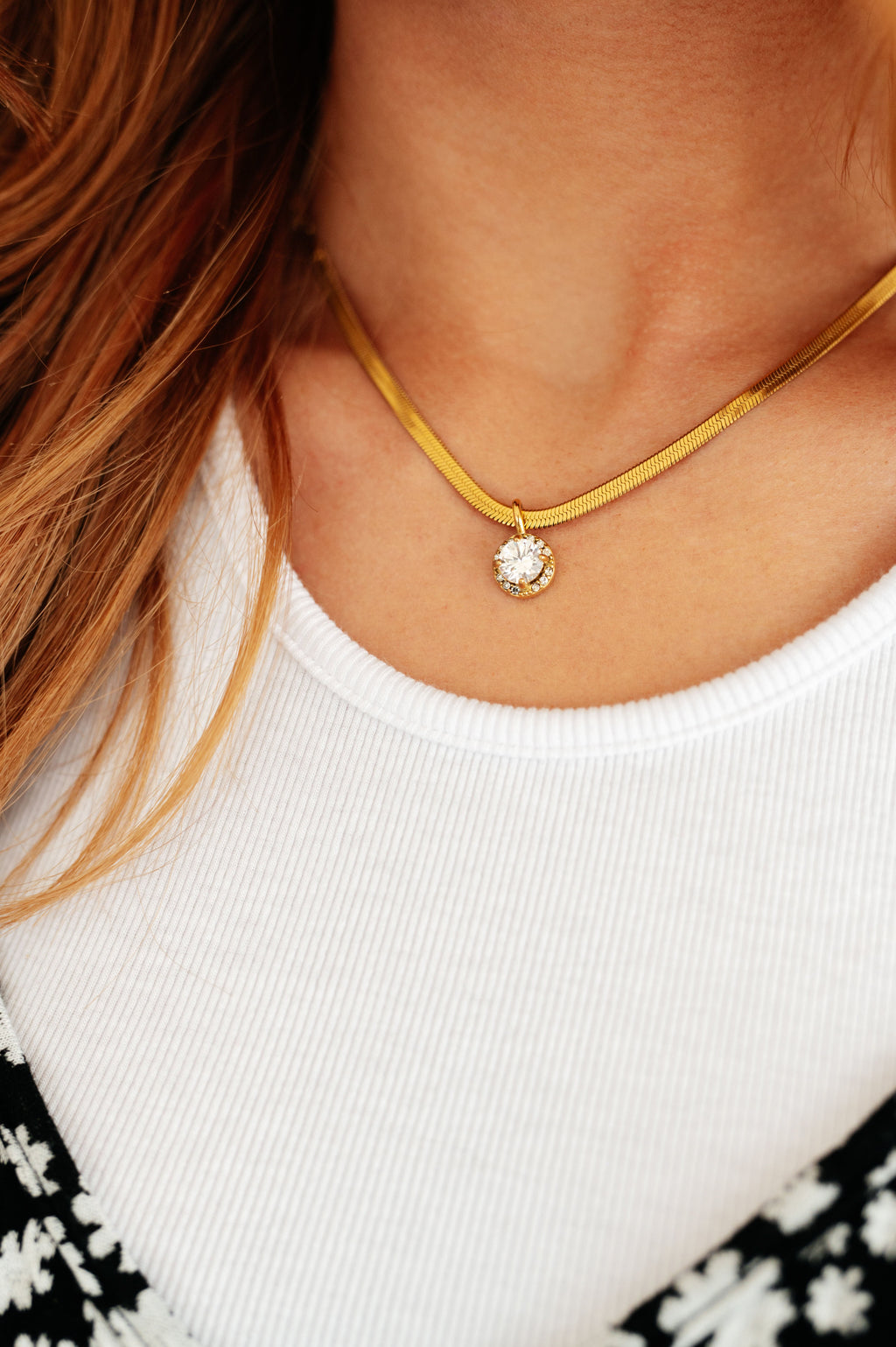 Here to Shine Gold Plated Necklace in White - B.You Boutique & Boji Balloon Bar