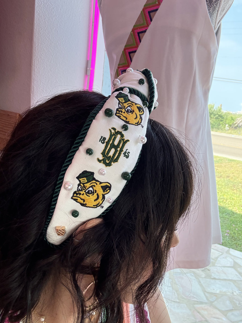 Brianna Cannon Baylor College Vault Rope Headband at B.You Boutique