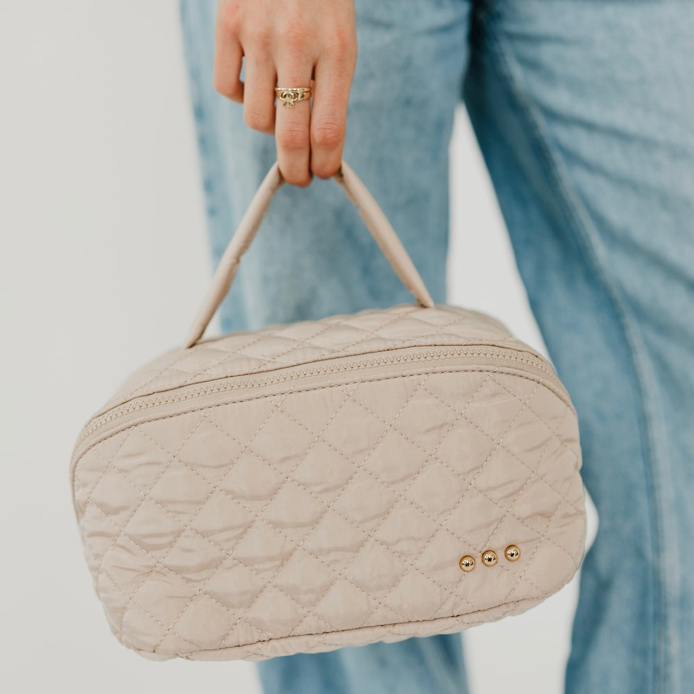 Martha Quilted Cosmetics Bag by Pretty Simple
