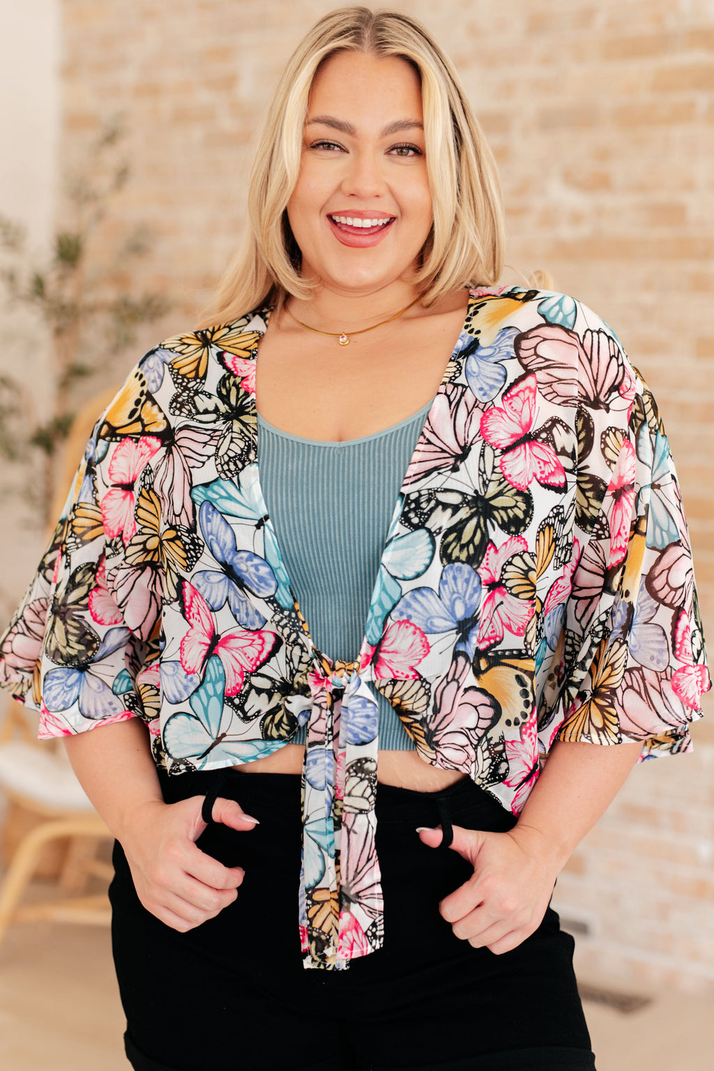 My Darling Valentina Front Tie Blouse - B.You Boutique & Boji Balloon Bar