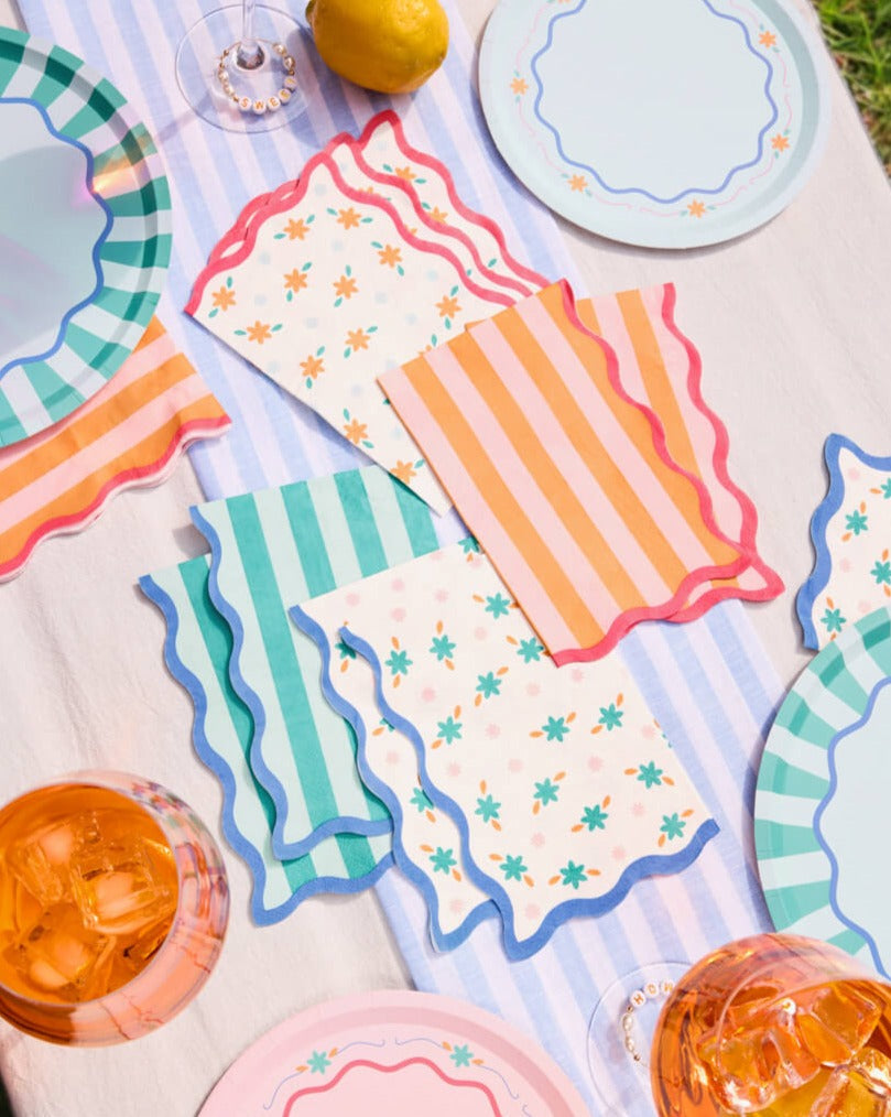 Italian Summer Napkin - 24 printed napkins - B.You Boutique & Boji Balloon Bar