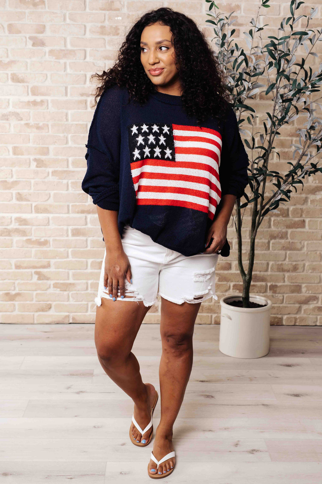 Oh Say Can You See Lightweight Pullover - B.You Boutique & Boji Balloon Bar