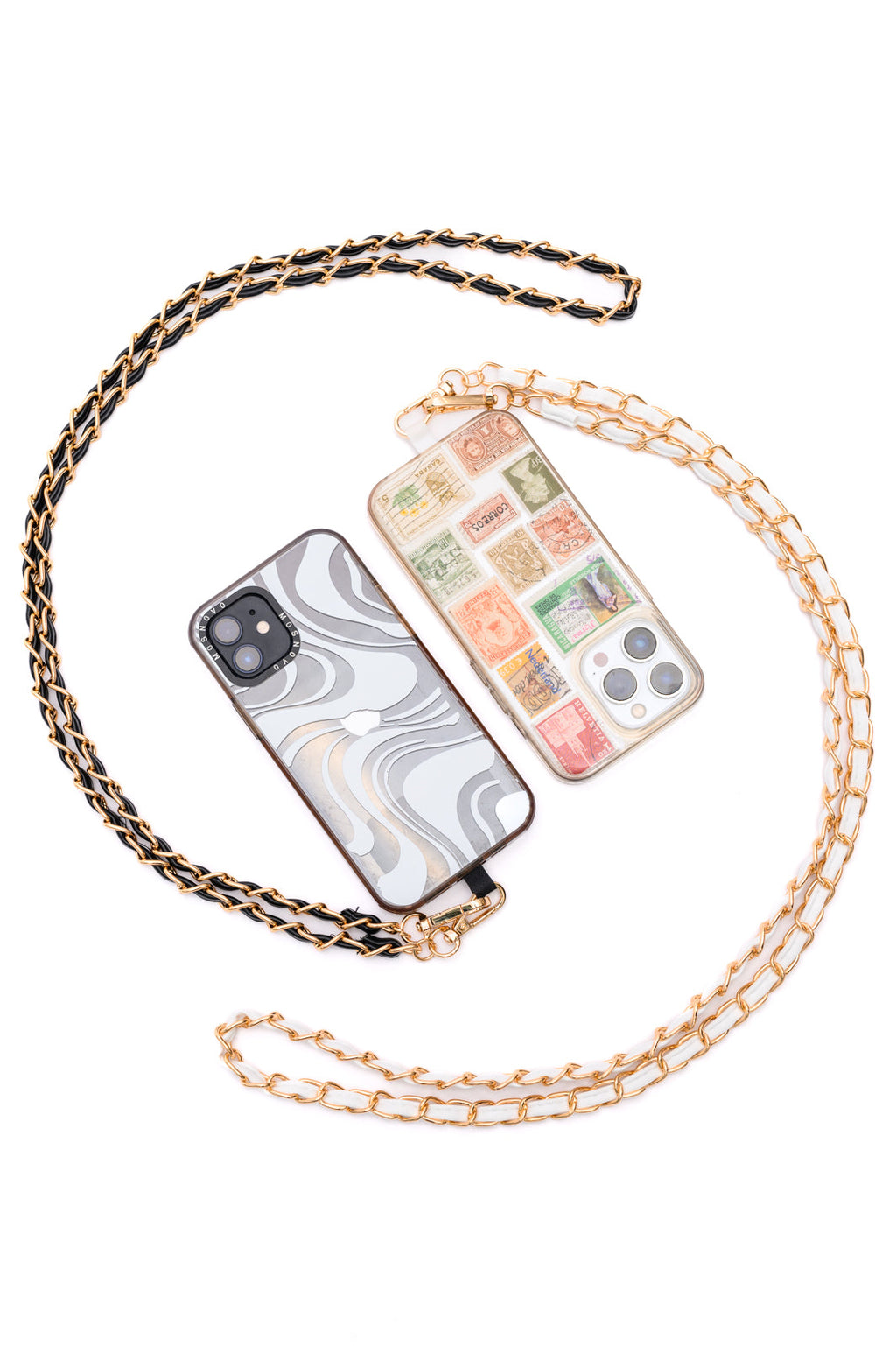 PU Leather Gold Chain Cell Phone Lanyard Set of 2 - B.You Boutique & Boji Balloon Bar