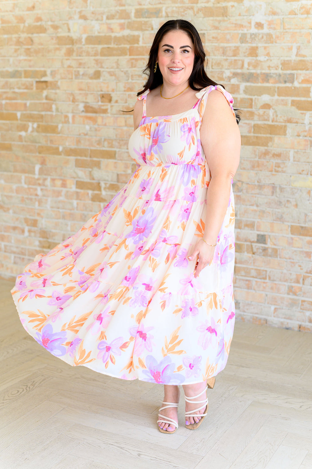 Pastel Petals Floral Midi Dress - B.You Boutique & Boji Balloon Bar