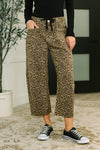 Barrel Ankle Crop Jean in leopard print at B.You Boutique