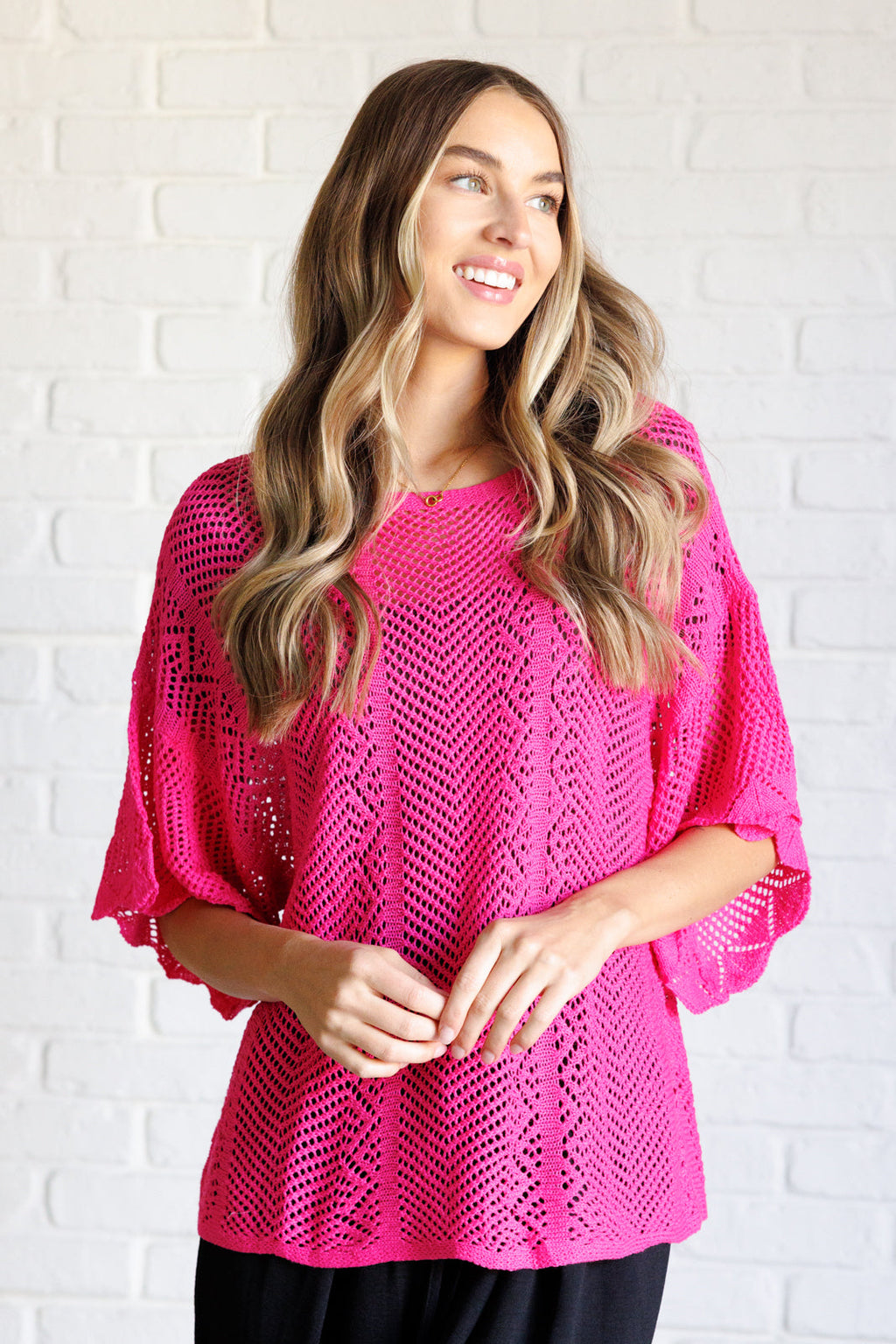 Rather Eventful Open Knit Top - B.You Boutique & Boji Balloon Bar