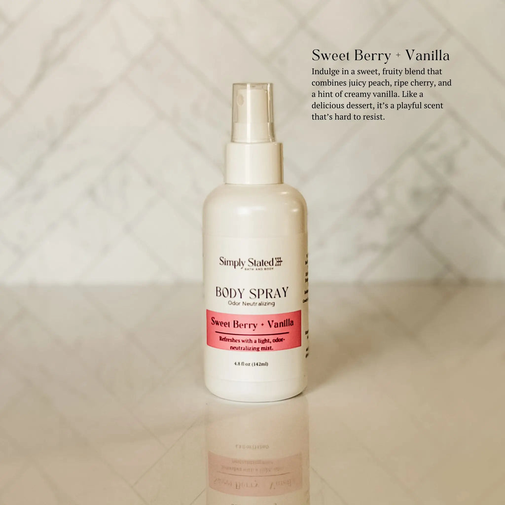 Sweet Berry + Vanilla Body Spray by Simply Stated Creations