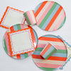 Vibrant Striped Party Pack | Plates, Cups & Napkins for 12 Guests | Pop Party Supplies