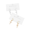 Taryn Diamond Cross Earrings - WATERPROOF - B.You Boutique & Boji Balloon Bar