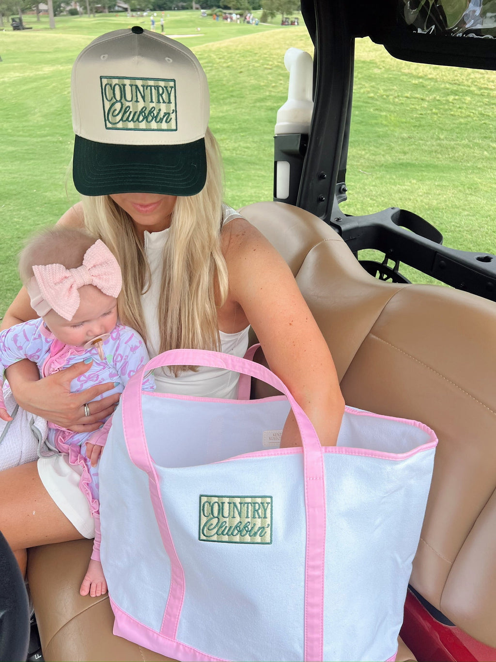 Country Clubbin' - Green Vintage Trucker Hat - B.You Boutique & Boji Balloon Bar