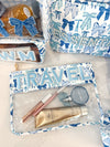 Travel - Blue Bow Clear Pouch - B.You Boutique & Boji Balloon Bar