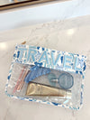 Travel - Blue Bow Clear Pouch - B.You Boutique & Boji Balloon Bar