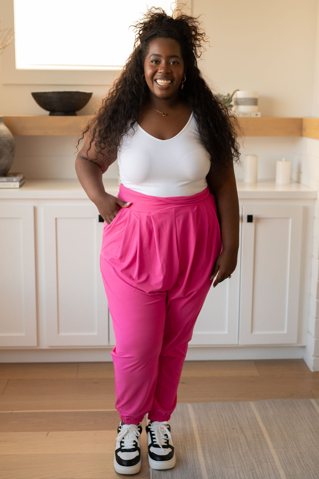 The Motive Slouch Jogger in Hot Pink - B.You Boutique & Boji Balloon Bar