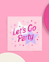 Let's Go Party Napkins - 25 foil napkins