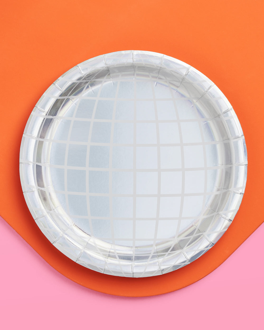 25 disco ball 9" dinner paper plate set