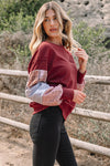 Hollihanna Sleeve Raw Seam Sweatshirt - B.You Boutique & Boji Balloon Bar