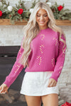 Ella Holiday Drop Shoulder Sweater