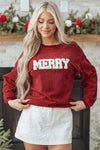 Yazara Graphic Corded Christmas Sweatshirt