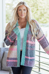 Elsa Slit Open Front Cardigan