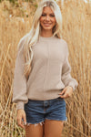 Delaney Texture Knitted Puff Sleeve Sweater - B.You Boutique & Boji Balloon Bar