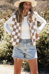 Mindi Checkered Sherpa Collared Jacket Vest - B.You Boutique & Boji Balloon Bar