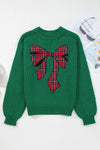 Monamara Bow Graphic Christmas Sweater - B.You Boutique & Boji Balloon Bar