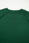Eleanor Evergreen Raglan Sleeve Sweater