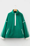 Ava Contrast Trim Fleece Plus Sweatshirt