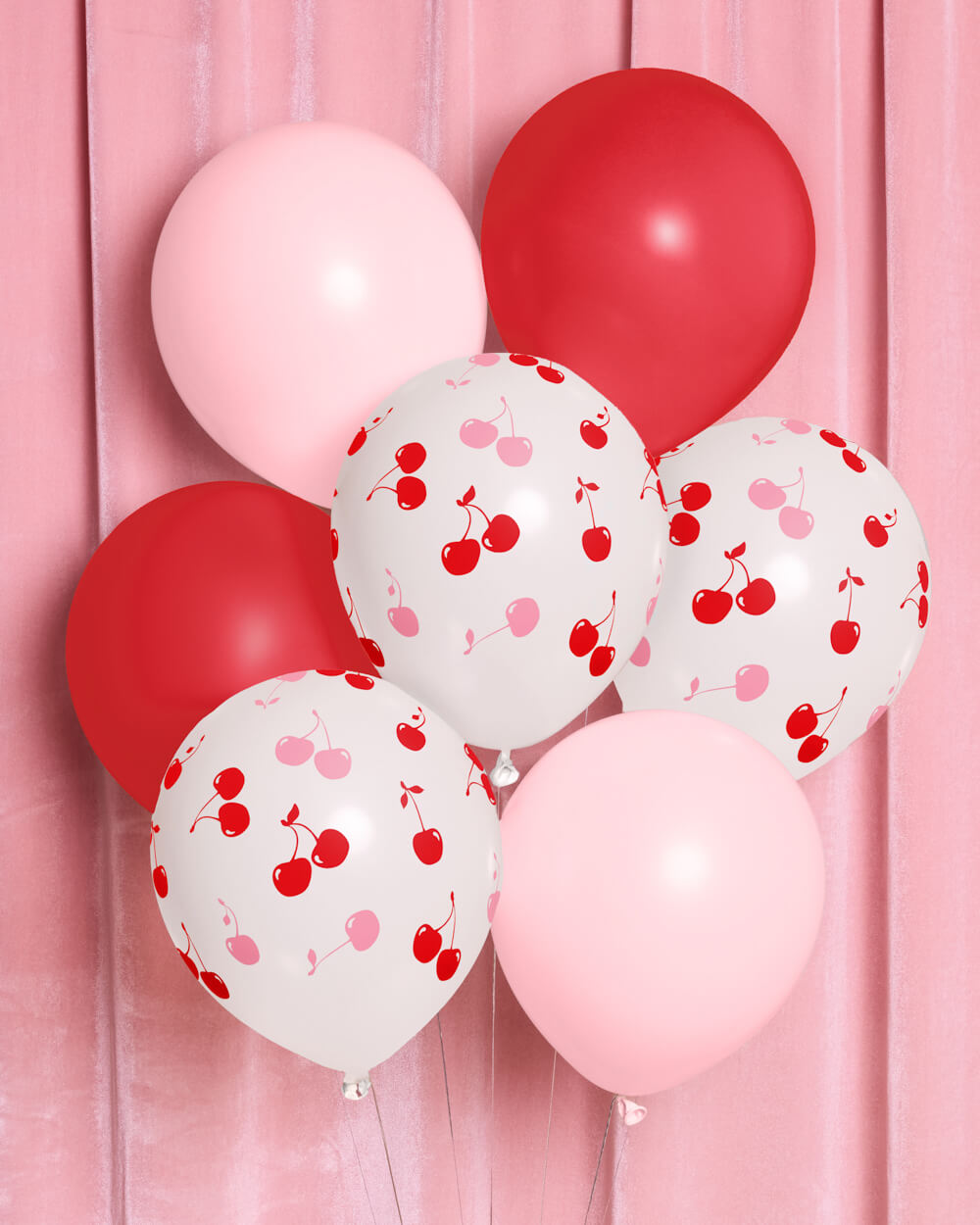 Cherry Birthday Bundle - tableware, balloons, banner + tats - B.You Boutique & Boji Balloon Bar