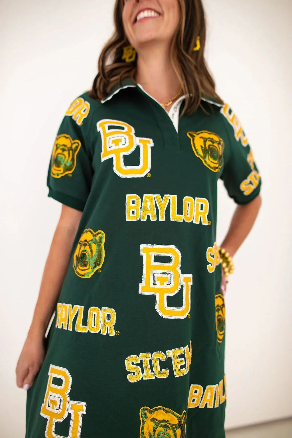 Brianna Cannon Baylor Logo Patch Dress at B.You Boutique