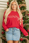 Aria Beaded Merry Casual Sweater