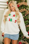 Katie Chenille Graphic Sherpa Sweatshirt