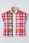 Molly Sherpa Plaid Jacket Vest