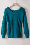 Lia Hollow-out Puffy Sleeve Knit Sweater - B.You Boutique & Boji Balloon Bar