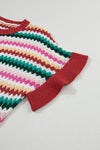 Molly Sleeve Colorful Textured Sweater