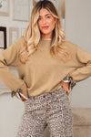Ava Cuff Contrast Trim Sweater - B.You Boutique & Boji Balloon Bar