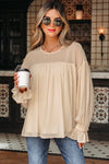 Mayaevi Sleeve Chiffon Blouse Long Sleeve Top - B.You Boutique & Boji Balloon Bar
