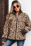Sloane Leopard Zip Up Pocket Jacket