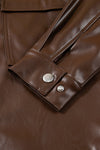 Mila Drawstring Hem Leather Jacket