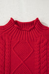 Joanna Cable Knit Baggy Sweater - B.You Boutique & Boji Balloon Bar