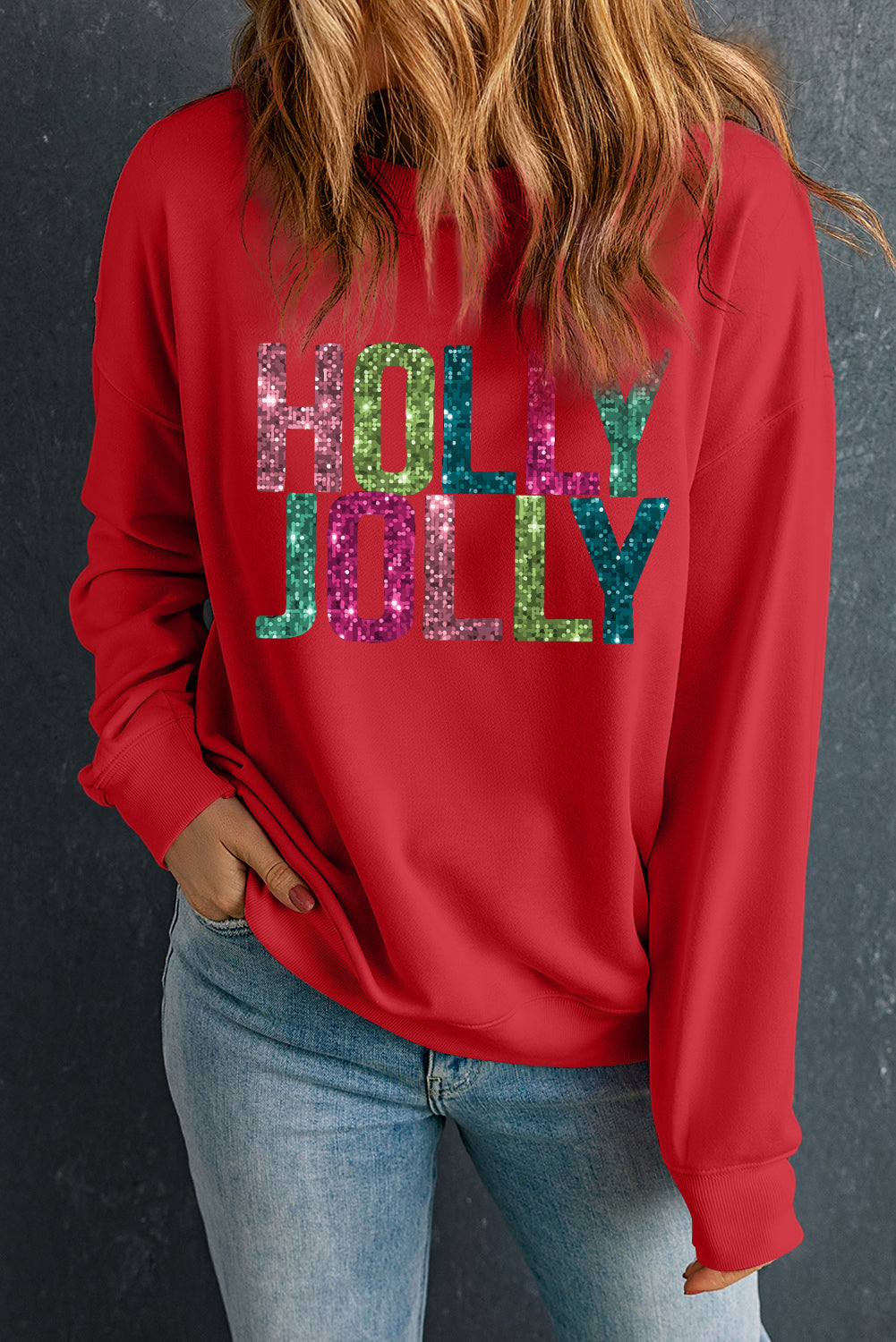 Junora Jolly Printing Christmas Pullover - B.You Boutique & Boji Balloon Bar