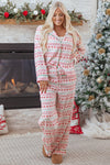 Sarai Christmas Pattern Print Shirt - B.You Boutique & Boji Balloon Bar