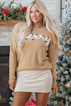 Theresa Detail Christmas Dolman Sweater