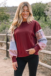 Hollihanna Sleeve Raw Seam Sweatshirt - B.You Boutique & Boji Balloon Bar