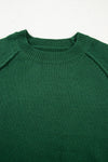 Eleanor Evergreen Raglan Sleeve Sweater